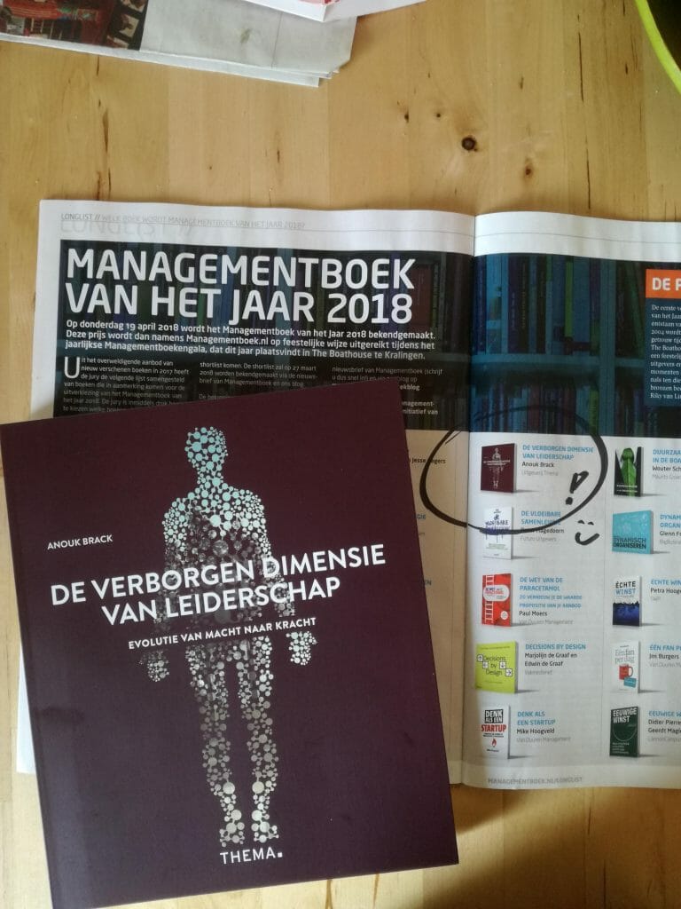De verborgen dimensie van leiderschap van Anouk Brack op de longlist van Managementboek van het jaar 2018